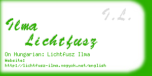 ilma lichtfusz business card